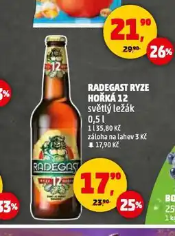 Penny Market Pivo radegast ryze hořká 12 nabídka