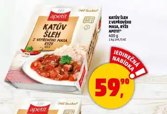 Penny Market Apetit katův šleh z vepřového masa, rýže nabídka