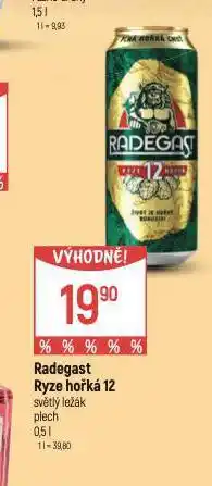 Globus Pivo radegast ryze hořká 12 nabídka