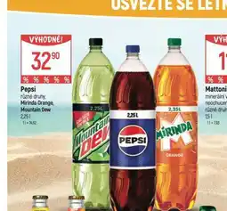 Globus Pepsi, mirinda, 7up, mountain dew nabídka