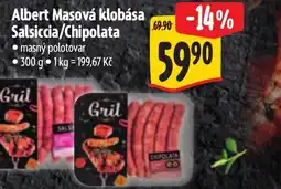 Albert Albert Masová klobása Salsiccia/Chipolata nabídka