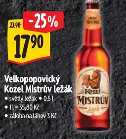 Albert Velkopopovický Kozel Mistrův ležák nabídka