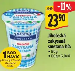 Albert Madeta Jihočeská zakysaná smetana 11% nabídka