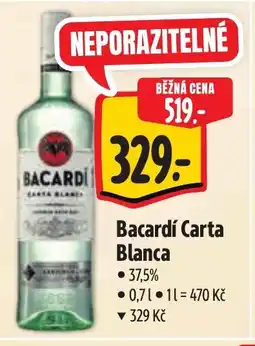 Albert Bacardi Carta Blanca nabídka