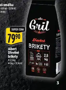 Albert Dřevěné brikety nabídka