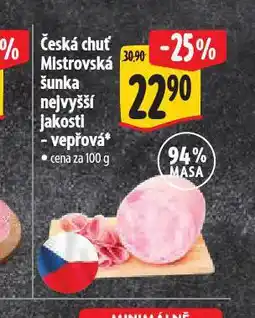 Albert Mistrovská šunka nejvyšší jakosti nabídka