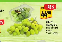 Albert Hrozny bílé bezsemenné nabídka