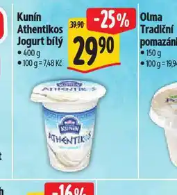 Albert Kunín anthentikos jogurt bílý nabídka
