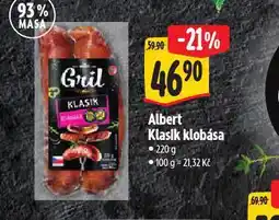 Albert Klasik klobása nabídka