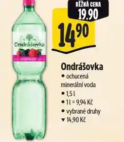Albert Ondrášovka ochucená nabídka