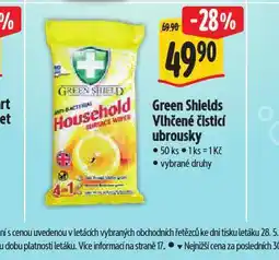 Albert Green shield vlhčené čistící ubrousky nabídka