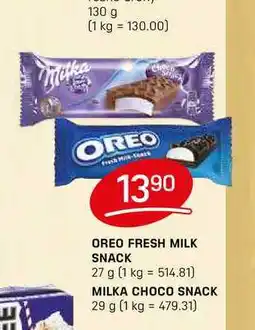 Flop OREO FRESH MILK SNACK 27 g nabídka