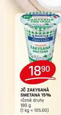Flop JČ ZAKYSANÁ SMETANA 15% různé druhy 180 g nabídka