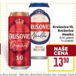 Billa Krušovice Nealko 0,51, plech nabídka