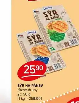 Flop SÝR NA PÁNEV různé druhy 2 x 50 g nabídka