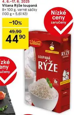 Tesco Vitana Rýže loupaná, 8× 100 g nabídka