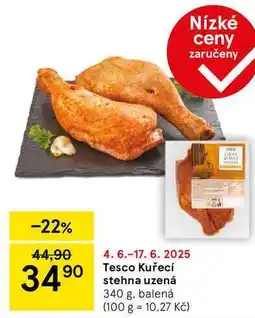 Tesco Tesco Kuřecí stehna uzená, 340 g, balená nabídka