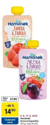 Tesco Hamánek Ovocná kapsička, 100 g nabídka