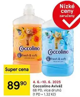 Tesco Coccolino Aviváž, 68 PD, více druhů nabídka