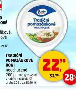 Penny Market TRADIČNÍ POMAZÁNKOVÉ BONI neochucené, 200 g nabídka