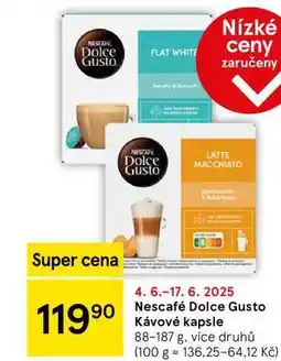 Tesco Nescafé Dolce Gusto Kávové kapsle, 88-187 g, více druhů nabídka
