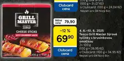 Tesco Tesco Grill Master Sýrové tyčinky s brusinkovou omáčkou, 2x 100 g nabídka