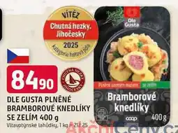 DLE GUSTA PLNĚNÉ HEZKY BRAMBOROVÉ KNEDLÍKY SE ZELIM 400 g