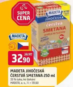 Trefa MADETA JIHOČESKÁ ČERSTVÁ SMETANA 250 ml 33% tuku, ke šlehání nabídka