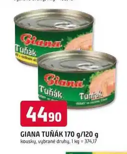 Trefa GIANA TUŇÁK 170 g/120 g kousky nabídka
