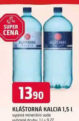Trefa KLÁŠTORNÁ KALCIA 1,5 L sycená minerální voda nabídka