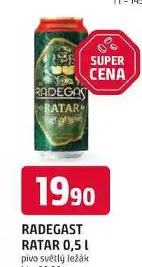Trefa RADEGAST RATAR 0,5l pivo světlý ležák, plech nabídka