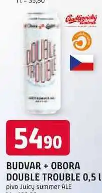 Trefa BUDVAR + OBORA DOUBLE TROUBLE 0,5l nabídka
