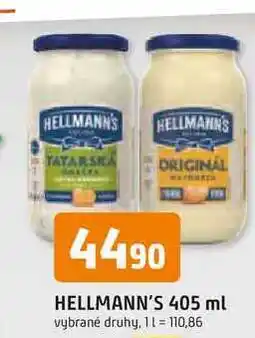 Trefa Hellmann's tatarská omáčka, majonéza 405ml, vybrané druhy nabídka
