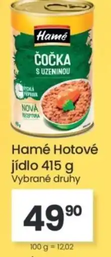 Kubík potraviny Hamé Hotové jídlo nabídka