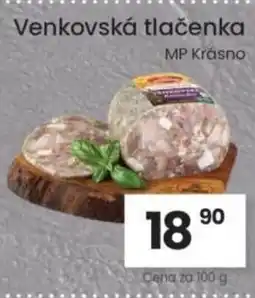 Kubík potraviny Venkovská tlačenka nabídka