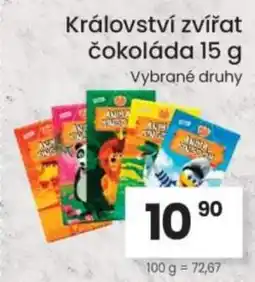 Kubík potraviny Království zvířat čokoláda nabídka