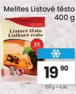 Kubík potraviny Melites Listové těsto nabídka