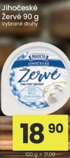 Kubík potraviny MADETA Jihočeské Žervé nabídka