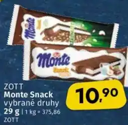 Coop ZOTT Monte Snack nabídka