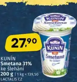 Coop KUNIN Smetana 31% ke šlehání nabídka