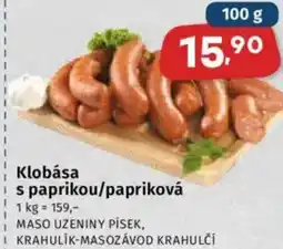 Coop Klobása s paprikou/papriková nabídka