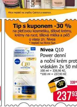 Teta Nivea Q10 Power denní a noční krém proti vráskám 2x 50 ml nabídka