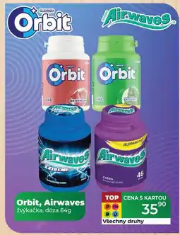 Tamda Foods Orbit, Airwaves žvýkačka, dóza 64g nabídka