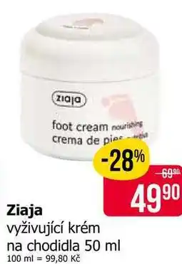Teta Ziaja vyživující krém na chodidla 50 ml nabídka