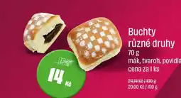 BonVeno Buchty různé druhy 70 g mák, tvaroh, povidla nabídka