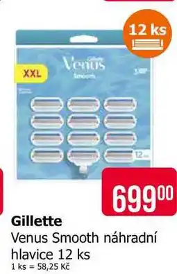 Teta Gillette Venus Smooth náhradní hlavice 12 ks nabídka