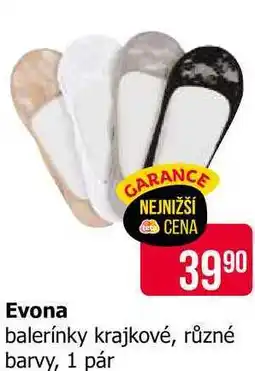 Teta Evona balerínky krajkové, různé barvy, 1 pár nabídka