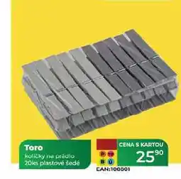 Tamda Foods Toro količky na prádlo 20ks plastové šedé nabídka