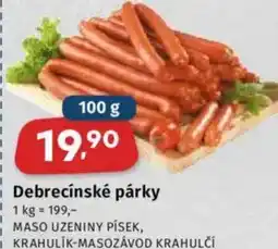 Coop Debrecínské párky nabídka