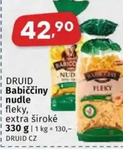 Coop DRUID Babiččiny nudle fleky, extra široké nabídka